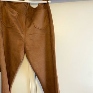 NWOT Beautiful Chestnut Colored Faux Suede Pants.